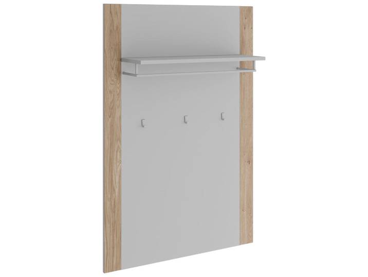 Livetastic Garderobenpaneel Kaunas, Kaschmir, Eiche Bianco, Holz, Metall, Eiche, massiv, 82x120x28 cm, Aufhängemöglichkeit, Hutablage, Kleiderstange, Garderobe, Garderobenpaneele, Garderobenpaneele