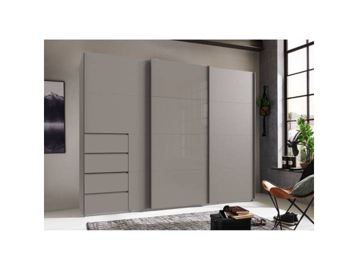 Kleiderschrank Cathy SAHARAGRAU + GLAS SAHARAGRAU Mischholz B 270 cm