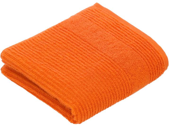 Handtuch VOSSEN Tomorrow , orange (electric orange), B:50cm L:100cm, Webfrottier, Baumwolle, Handtücher, Handtuch