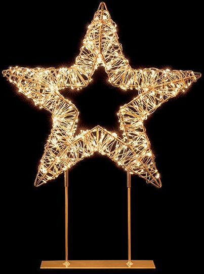 Premier Decorations Premier Twinkling Rose Gold Table Top Star