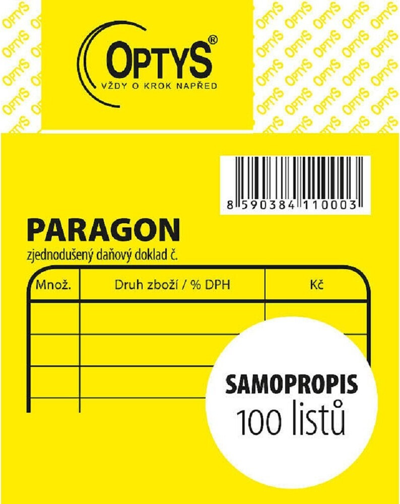 Optys Paragon NCR Notitieblok 1100, 7,5 x 9,5 cm