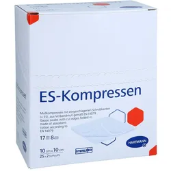 ES-KOMPRESSEN steril 10x10 cm 8fach