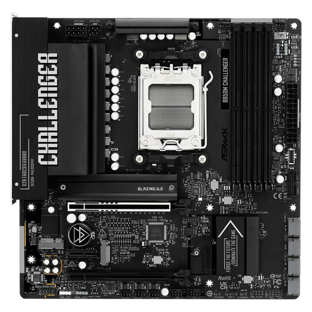AsRock MB AMD AM5 B850M Challenger (AM5, AMD B850, mATX) (90-MXBU30-A0UAYZ)