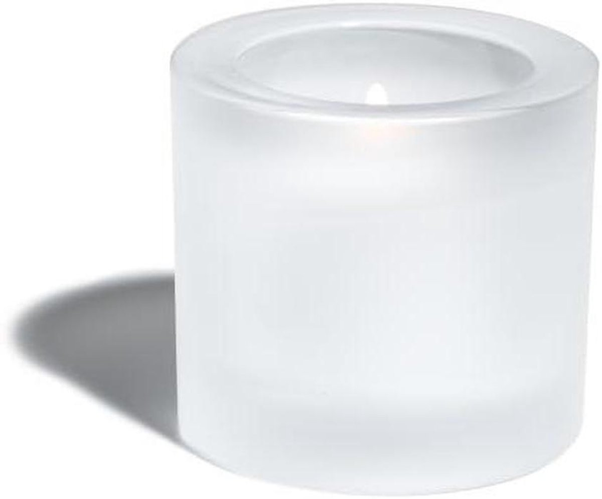 Kivi Votive Houder - Mat Frosted Glas - Wit - 6 x 6 cm
