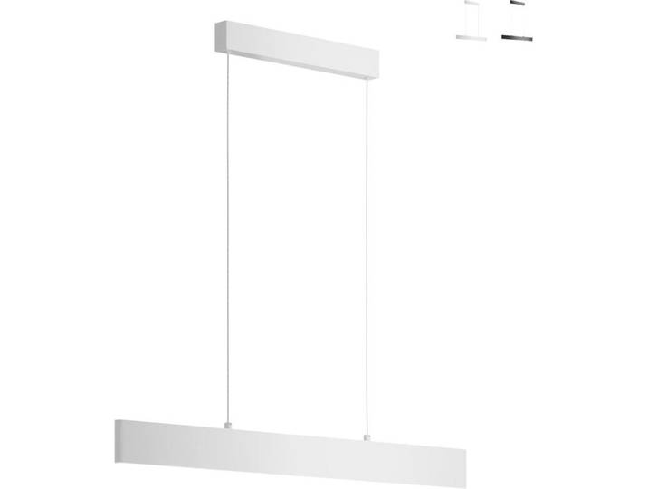 Suspension LED\, métal blanc\, longueur 91cm