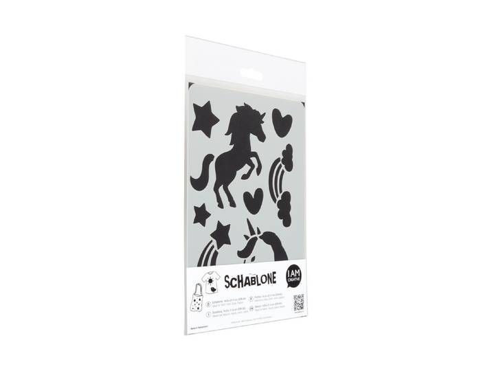 I AM Creative Schablone Kids Einhörner A5