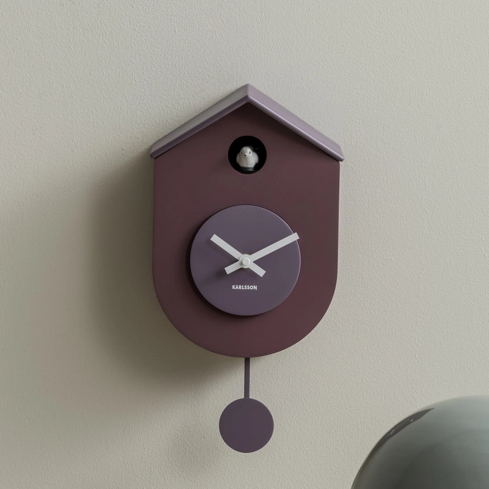 Karlsson Moderne Wandklok met Quartzwerk - Paars