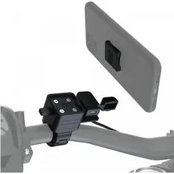 CLIQR Handyhalterung zusätzlicher USB-Adapter, Smartphone Halterung, Schwarz