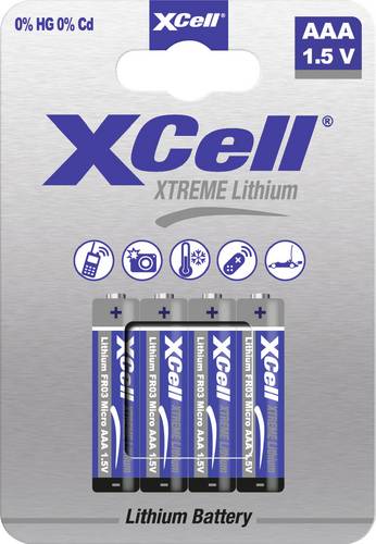 XCell XTREME FR03/L92 Micro (AAA)-Batterie Lithium 1.5V 4St.