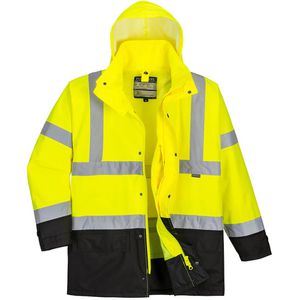 Portwest Arbeitsjacke Executive 5-in-1-Jacke, S768, Warnschutzjacke, gelb-schwarz, wasserdicht, Gr.XXL