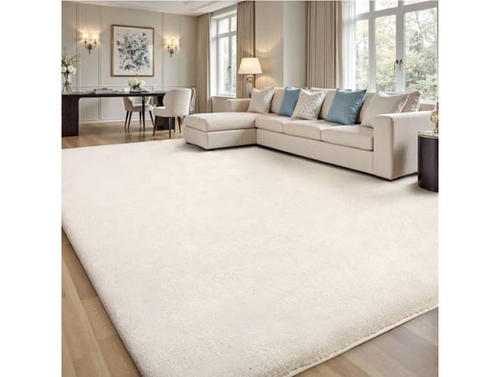 Sour Lemon Teppich für Schlafzimmer, Wohnzimmer, groß, cremefarben Waschbar, rutschfest, groß, weich, flauschig, Plüsch, dick, Memory-Schaum, Nachttisch, Kinderzimmer, moderner Teppich für