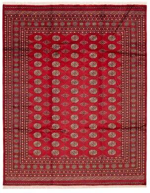 ECARPETGALLERY Hand-knotted Finest Peshawar Bokhara Red Wool Rug - 8'2 x 10'1
