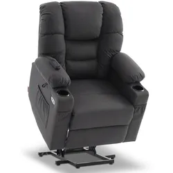 M MCombo elektrische Aufstehhilfe Relaxsessel 7550, mit 3 Motoren getrennt verstellbar, Liegeposition bis 170°, verlängerte Fußstütze, USB, für Senioren Wohnzimmer
