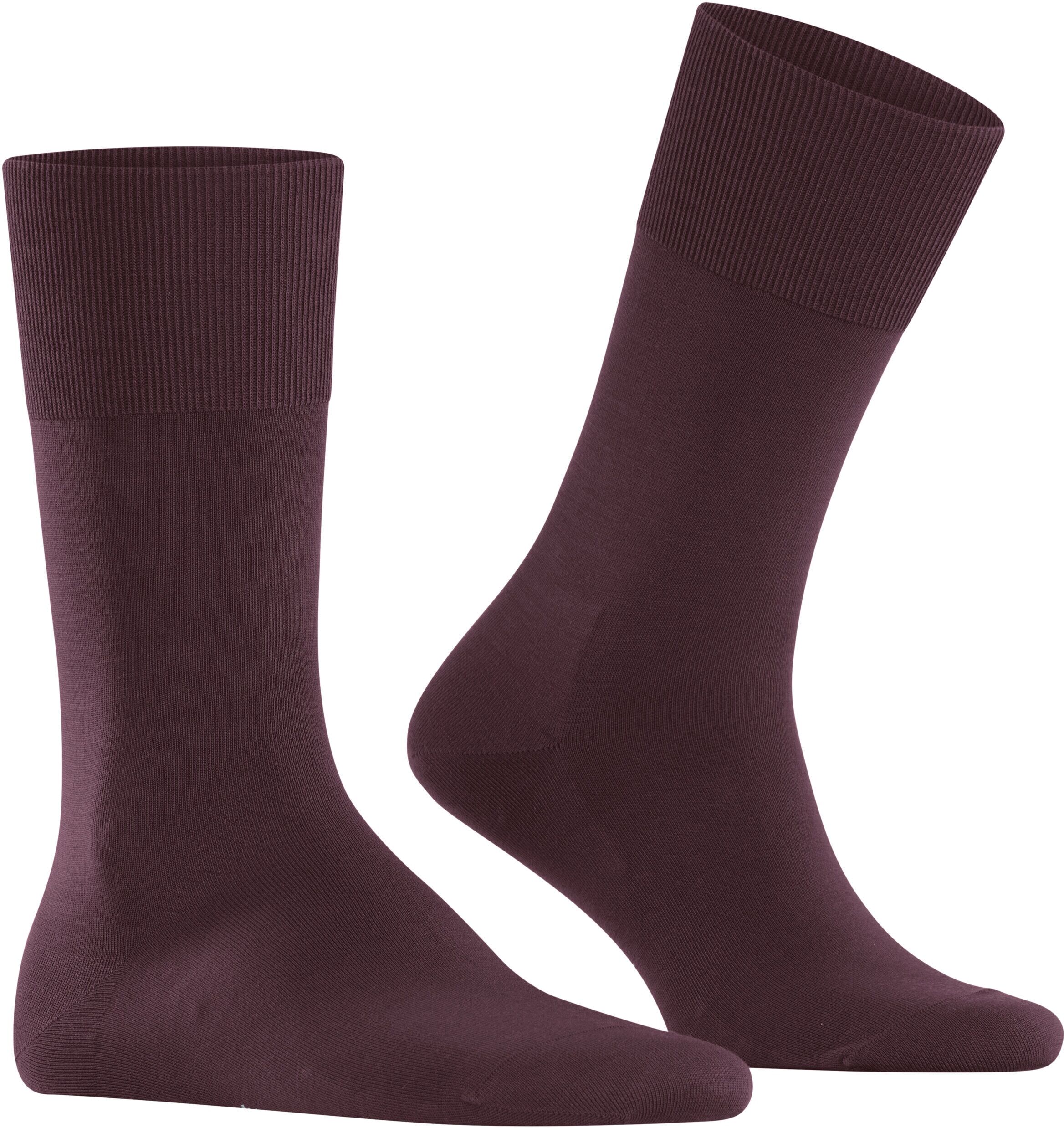 Socken FALKE "ClimaWool", Herren, Gr. 41-42, rot (barolo), Materialmix, unifarben, Socken Socken, mit temperaturausgleichender Funktion, atmungsaktiv barolo 41-42