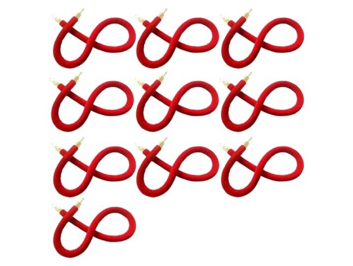 Rungenseil aus Samt mit goldenen Haken – Massenkontrolle for Warteschlangen bei Veranstaltungen, Theatern und Ausstellungsräumen(10 Pack 140cm/55in)
