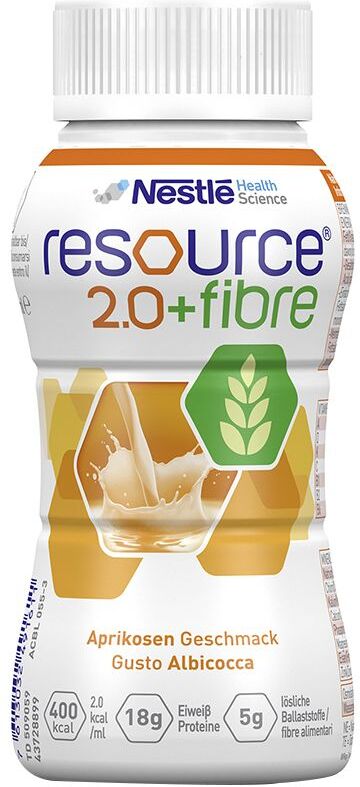 Nestlé Resource Resource 2.0 fibre Aprikose x2 2x4x200 ml Flüssigkeit