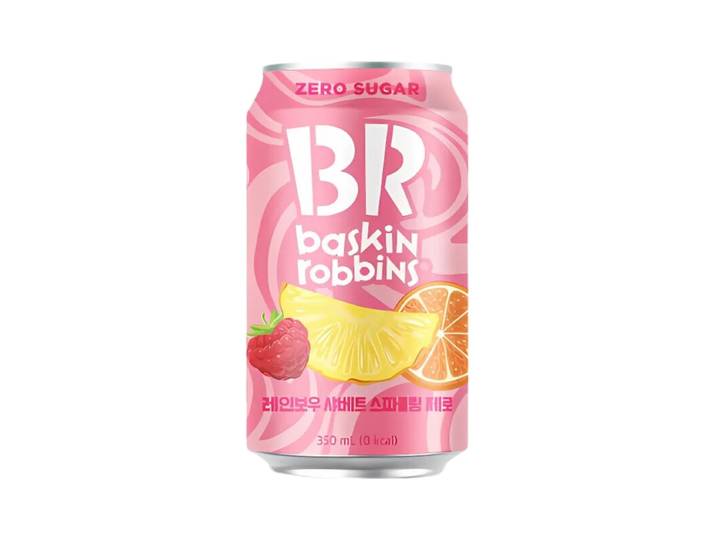Baskin Robins Zero Rainbow Sherbet Boisson Pétillante 350 ml