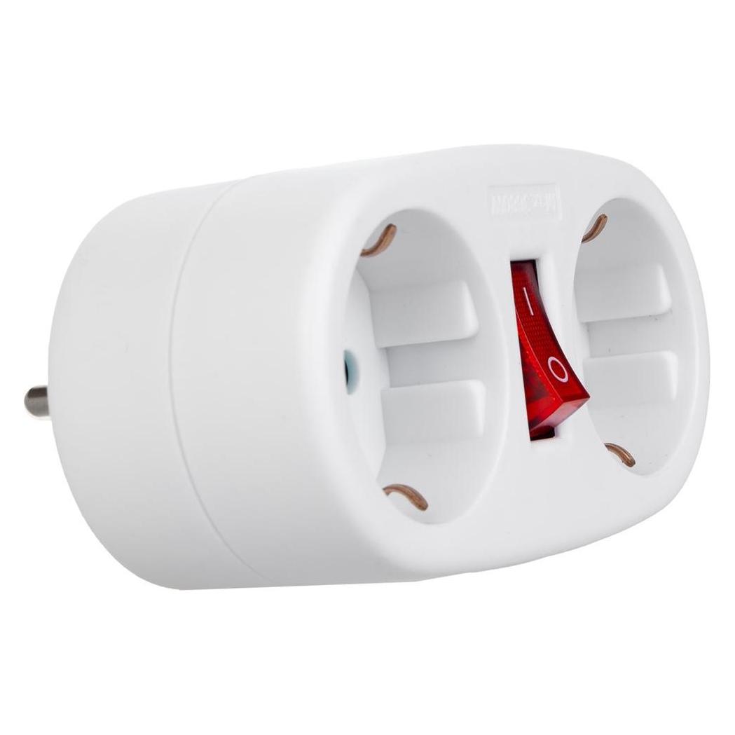 Maclean MCE338 - Stromsteckdosenverteiler mit 2 Steckdosen und Schutzschalter, Typ F, 2x16A (2x, CEE 7/4) (MCE338)