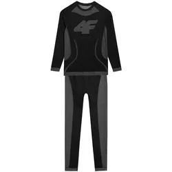 4F, Mädchen, Funktionsunterhose, Nahtlose Unterwäsche für Mädchen F109 Tiefschwarz 4FJAW23USEAF109 20F 128/134 cm (128), Schwarz