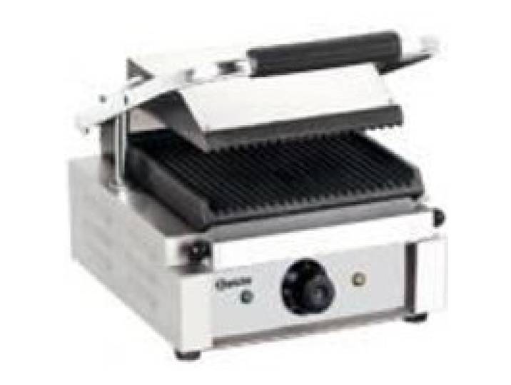 Grill Panini Rainuré - Bartscher - Acier Inoxydable - 1800 Watt - Témoins Lumineux