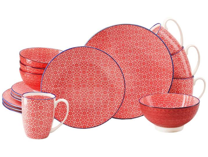 creaTable Kombiservice Mediterran, Service 16-tlg. (16-tlg), 4 Personen, Steinzeug, Mediterraner Flair, Traditionell keramische Motive