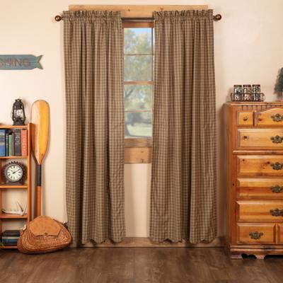 VHC Brands Cedar Ridge Panel Scalloped Set of 2 84x40 - Panel 84x40