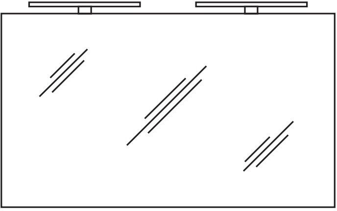 Pelipal Serie 20 Pelipal Funktionsspiegel S20-FSP30, B:1600, H:700, T:32mm S20-FSP30