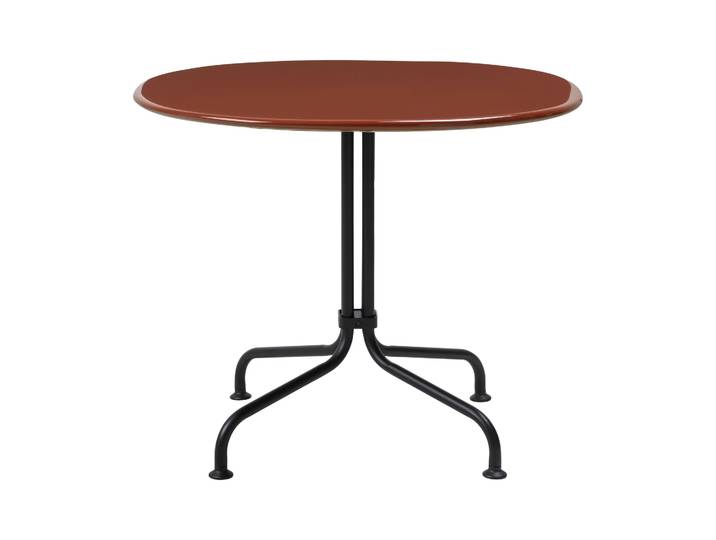 GUBI Table basse Carmel Bistro, 75x75 cm Rock red-black semi matt