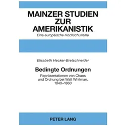 Bedingte Ordnungen, Fachbücher von Elisabeth Hecker-Bretschneider