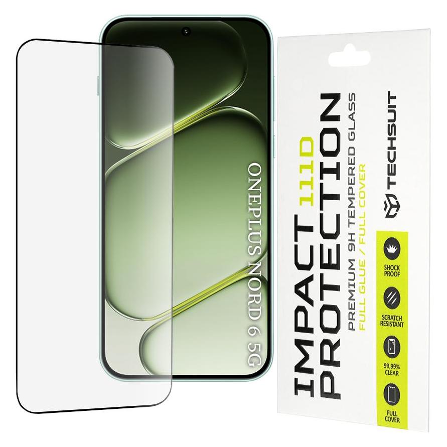 Techsuit - 111D Full Cover / Full Glue Glass - OnePlus Nord 6 - Black (OnePlus Nord 6) (69256408)