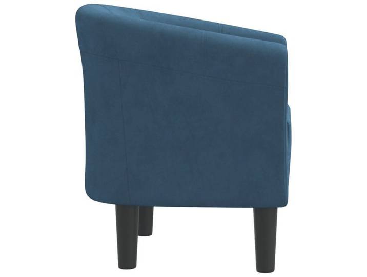Fauteuil simple - Bleu - Chaise cabriolet - 1 PC - bleu foncé velours 70x56x68 cm F8144