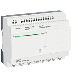 Schneider Electric SR2E201BD SPS-Steuerrelais, Zelio Logic, kompakte Ausführung, 20 E/A, 24 VDC, Uhr