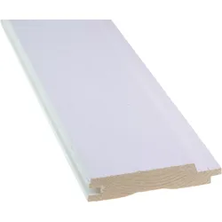 Nordische Fichte Profilholz, 19x96mm, KD, glatt gehobelt, Weiß, Rückseite grundiert, 1 Farbauftrag, Schattenfuge 10 mm