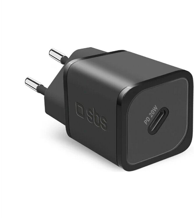 CARREGADOR GAN SBS TYPE-C 20W BLACK