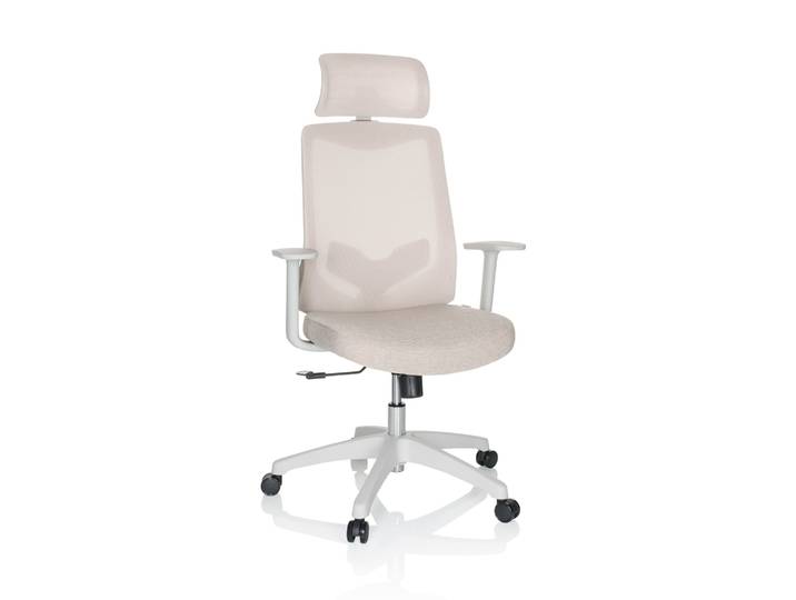 Siège De Bureau / Siège Pivotant Mikeo W Maille / Tissu Beige Hjh Office
