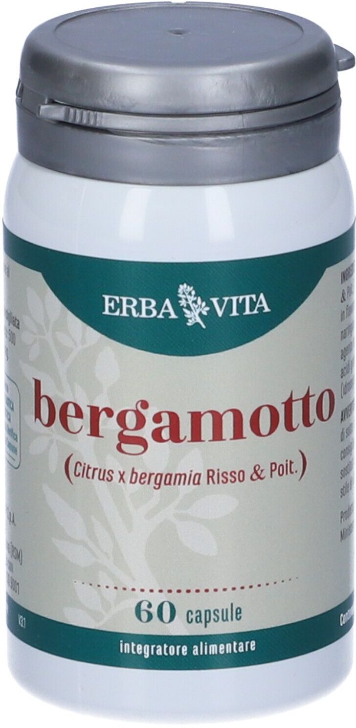Bergamotto Erba Vita, Integratore Alimentare Cardiovascolare, 60 Capsule, Colesterolo e Benessere