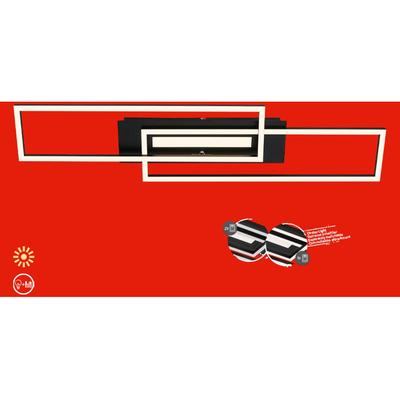 BRILONER LEUCHTEN LED Deckenleuchte "FRAME MID", schwarz-weiß (schwarz, weiß), Leuchten, LED Deckenleuchte