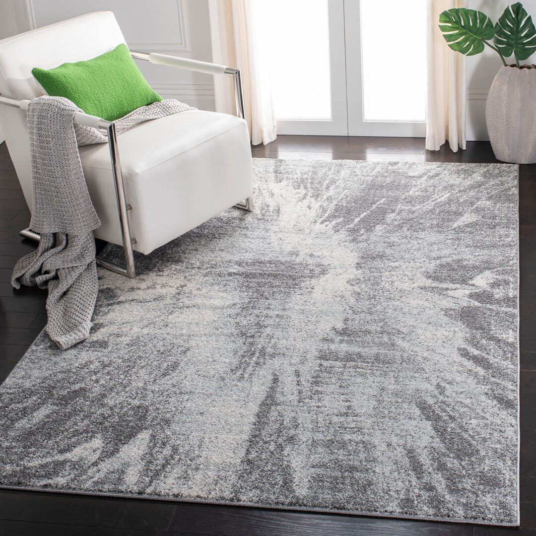 Rio Storden Area Rug In Ivory & Grey Ivory Rectangle 183 x 274 cm