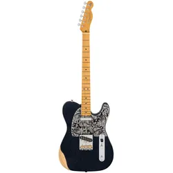 Fender Brad Paisley Road Worn Tele MN Black Sparkle - E-Gitarre