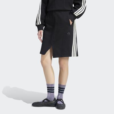 Sweatrock ADIDAS SPORTSWEAR "W AK 3S SKIRT", Damen, Gr. XXL, schwarz (schwarz, sanftes weiß), Obermaterial: 100% Baumwolle, Röcke, sportlicher Stil, schwere Premium -Qualität, robuste Stoffstruktur