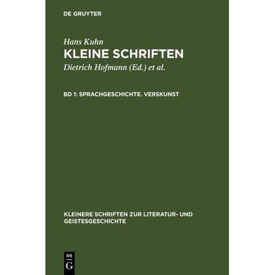 Sprachgeschichte. Verskunst, Gebundene Ausgabe von Hans Kuhn, De Gruyter, 978-3-11-000244-7