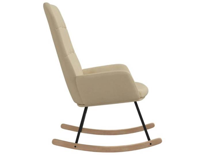 {January Sale}Fauteuil-Canapé 1 PLACE - Chaise à bascule simple Fauteuil pour séjour - Crème Tissu 8_5503977
