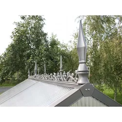 KGT Firstverzierung für Gewächshäuser (außer Flora und Rohdo)-moosgrün-Gewächshaus Typ II-
