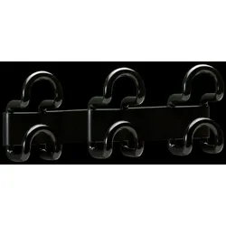 UNILUX Wandgarderobe FIL 100340674 3Haken schwarz