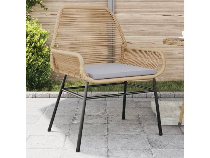 Chaises de jardin lot de 2 et coussins marron rotin siège de jardin siège d'extérieur chaise d'extérieur siège de 369096