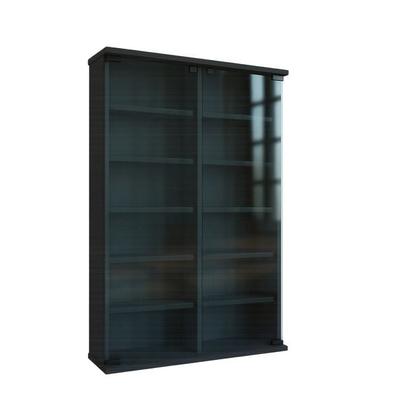 Holz CD DVD Stand Regal Schrank Galerie Glastür