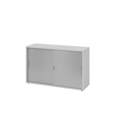 Hammerbacher-Schiebetürenschrank 2 OH BS Grau/Silber-V1752S/5/S/BS