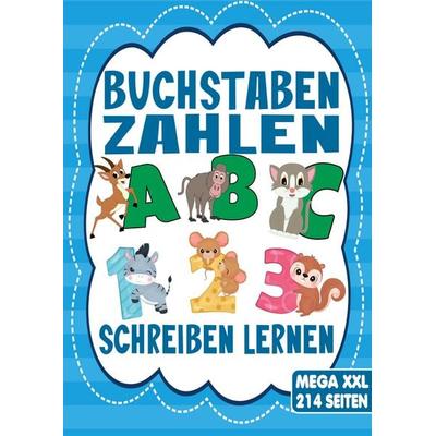 Buchstaben & Zahlen Schreiben – Das Tier Lernheft für Kinder ab 4 Jahren, Taschenbuch von Inspirations Lounge, Lucid Page Media, 978-3-691-04145-3