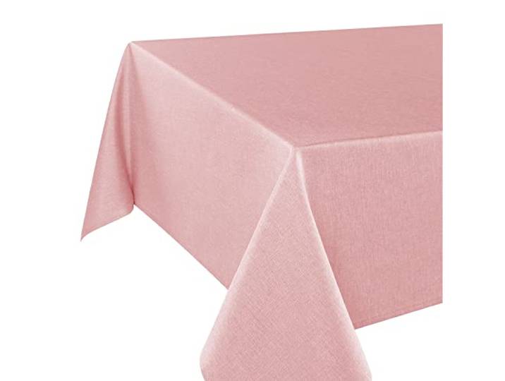 Tischdeckenshop24 Tischdecke WIEN rosa Premium, schmutzabweisend, ganzjährig, rechteckig 130x160 cm
