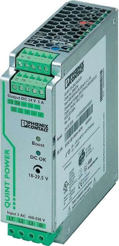 Phoenix Contact QUINT-PS/3AC/24DC voeding 5 - 120 W, 320 - 575 V, groen/grijs